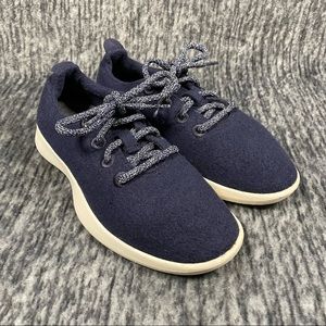 Allbirds Womens Merino Wool Runner Navy Blue 7